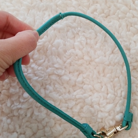 Tory Burch Mint Green Leather Robinson Wristlet - Picture 4 of 7